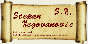 Stepan Negovanović vizit kartica